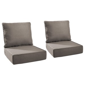 Buenhomino 6-inch Outdoor Cushion Set, 24"x24" Replacement Water Resistant Zippered Cushion for Chairs,8 Colors - 1 of 4