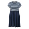 Women's Plus Size Striped Patchwork Gathered-Waist Crew Neck Raglan Sleeve with Pockets Midi Casual A-Line Dresses - GRACE & GRANDEUR - 4 of 4