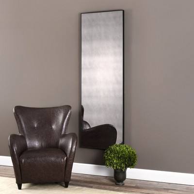 Black Full Length Rectangular Wood Mirror