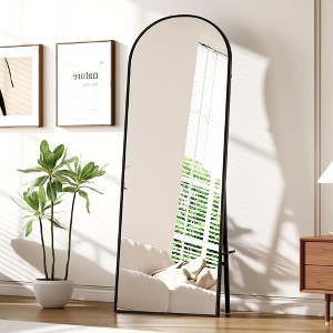Arched Full Length Mirror 65"x 22" Full Body Mirror Floor Mirror Wall Mounted Mirror - 1 of 4