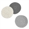 Itopfox Potholders Set of 3, 100% Cotton Thread Weave, Heat Resistant Trivets, Stylish Coasters, Hot Pads for Cooking and Baking, Perfect Gift - 2 of 4