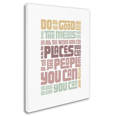 Trademark Fine Art -Megan Romo 'Do Good' Canvas Art