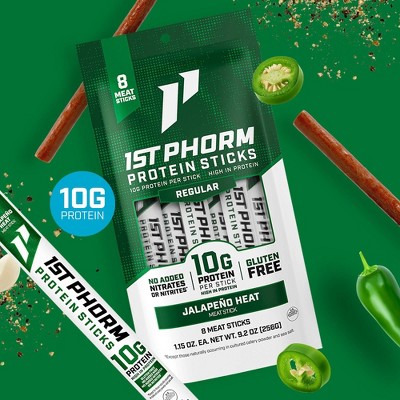 1st Phorm Jalapeno Heat Protein Meat Sticks - 9.2oz/8ct