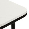 Kate and Laurel Credele Marble and Metal Drink Table - 3 of 4