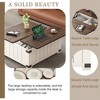 Lift-Top Coffee Table with Storage, Charging Station, USB Ports, Wood Square, for Living & Home Office - 2 of 3