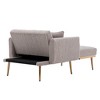 CAINAS 3-in-1 Convertible Accent Chair Bed with Adjustable Back&2 Pillows,Luxury Teddy Fabric Armchair Chaise Lounge for Living Room&Bedroom - 4 of 4