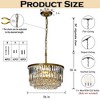 ALOADECOR 3 Lights 16" Modern Glam Gold Round Chandelier With Clear Crystal - 4 of 4