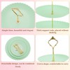 Unique Bargains 3 Tier Dessert Cupcake Stand Wave Style with Tiered Serving Tray for Donuts Fruits Green Gold Tone - 3 of 4