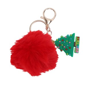 Unique Bargains Christmas Keychain with Double Ring and Lobster Clasp Alloy 2.76" 1 Pc - 1 of 4