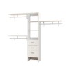 Sevobal Utility Storage Cabinets, Open lockers with Adjustable Shelves and Drawers for Living Room Kitchen Hallway, White, 96.06"*15.74"*82.67" - 3 of 4