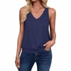 Clotth Womens Tank Tops Casual V Neck Sleeveless Summer Spring Clothes Loose Fit Cute Outfit Basic Cami Fashion Shirts - 2 of 4