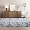 Fluffy Shaggy Rug: Tie-Dyed Furry Non-Shedding Plush Rug – Fuzzy Accent Carpet for Living Room, Bedroom | Soft Feet-Friendly Home Decor Floor Cover - 2 of 4