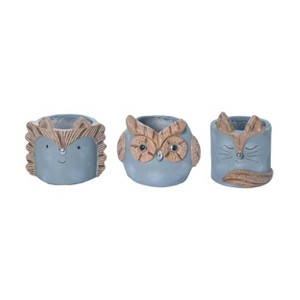 Transpac MGO Critter Planter w/Drainage Hole Set of 3 Spring Home Decorations - 1 of 1