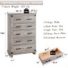 SinCiDo Farmhouse Drawer Dresser for Bedroom, Natural Texture & Metal Handles, Wood Storage Dressers Organizer for Bedroom, Living Room - 2 of 4