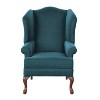 Comfort Pointe Elizabeth Wingback Accent Chair Ocean: Upholstered Polyester, No Assembly Required - image 4 of 4