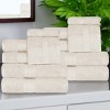 Cotton Plush Highly-Absorbent Heavyweight Luxury 12 Piece Assorted Towel Set by Blue Nile Mills - 2 of 4