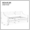 LOVMOR Velvet Daybed with Trundle, Upholstered Tufted Sofa Day Bed, for Bedroom, Guest Room Furniture - 4 of 4