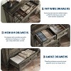 Farmhouse Tall Dresser with 7 Drawers, Retro Jewelry Box, Wooden Jewelry Organizer, Multi Drawer Jewelry Box, for Bedroom, Living Room, Black - 4 of 4