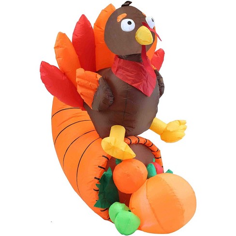 Joiedomi 5 Ft Turkey On Cornucopia Inflatable : Target