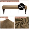 Unique Bargains Stretch Jacquard Checkered Anti-Dust Protecting Dining Chair Slipcovers for 42" - 54" Bench - 3 of 4
