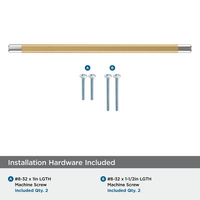 Esquire Polished Nickel and Champagne Bronze 12-5/8 Inch Cabinet Pull