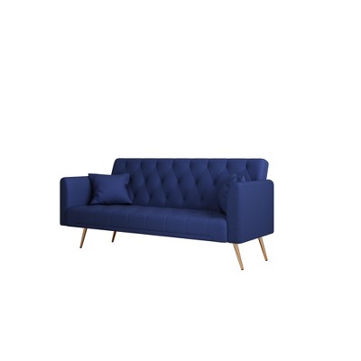 NicBex Convertible Loveseat Sofa Modern 2-Seat Upholstered Velvet Sofa Couch Adjustable Sofa Bed for Bedroom,Living Room,Office