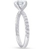 Pompeii3 1ct Diamond Engagement Ring 14k White Gold Claw Prong - 2 of 4