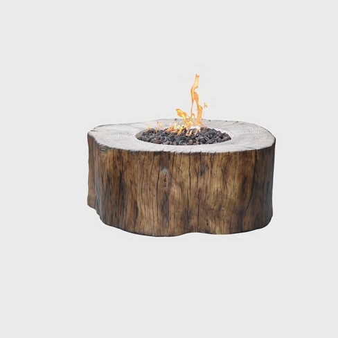 Manchester Round Propane Fire Table Wood Elementi Target