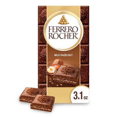 Ferrero Rocher Milk Chocolate Hazelnut Candy Bar - 3.1oz