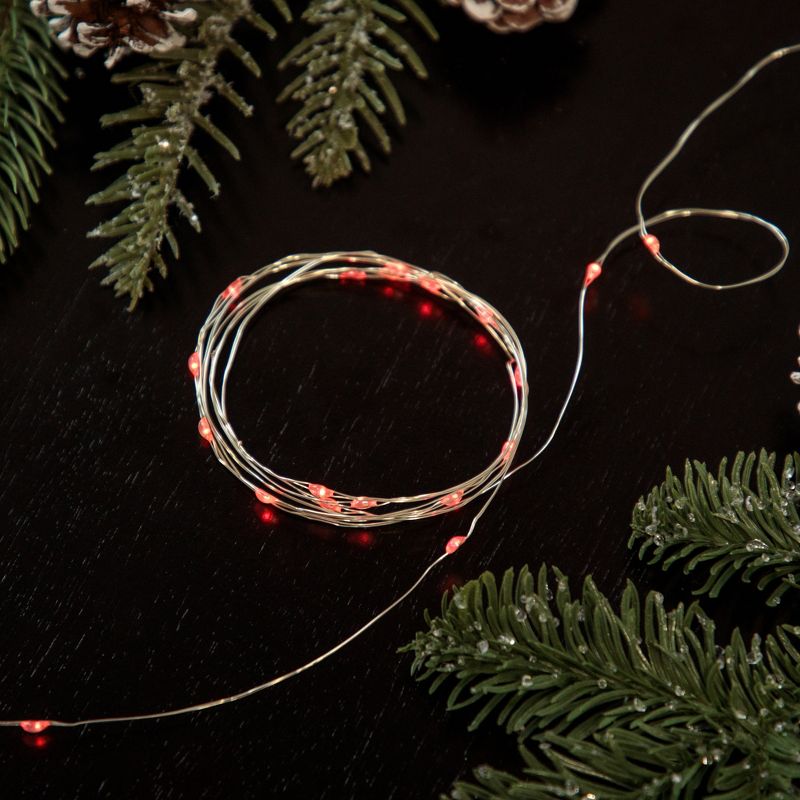 Northlight 100ct Red LED Micro Fairy Lights, 16ft Copper Wire, 1 of 5