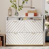 TIRAMISUBEST shoe cabinet/shoe rack cabinet/shoe rack organizer cabinet - White Mobile File Cabinet - 2 of 4