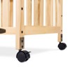 Child Craft Bristol Professional Series Wooden Compact Portable Crib with 3" Mattress & Casters, Durable Construction, Easy Maneuverability (Natural) - 3 of 4