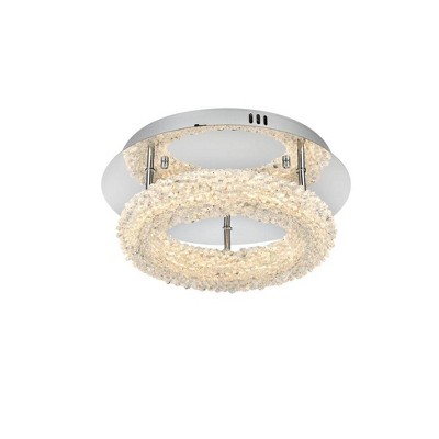 Elegant Lighting Bowen 1 - Light Flush Mount in  Chrome