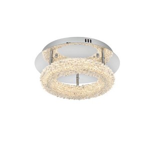 Elegant Lighting Bowen 1 - Light Flush Mount in  Chrome - 1 of 4