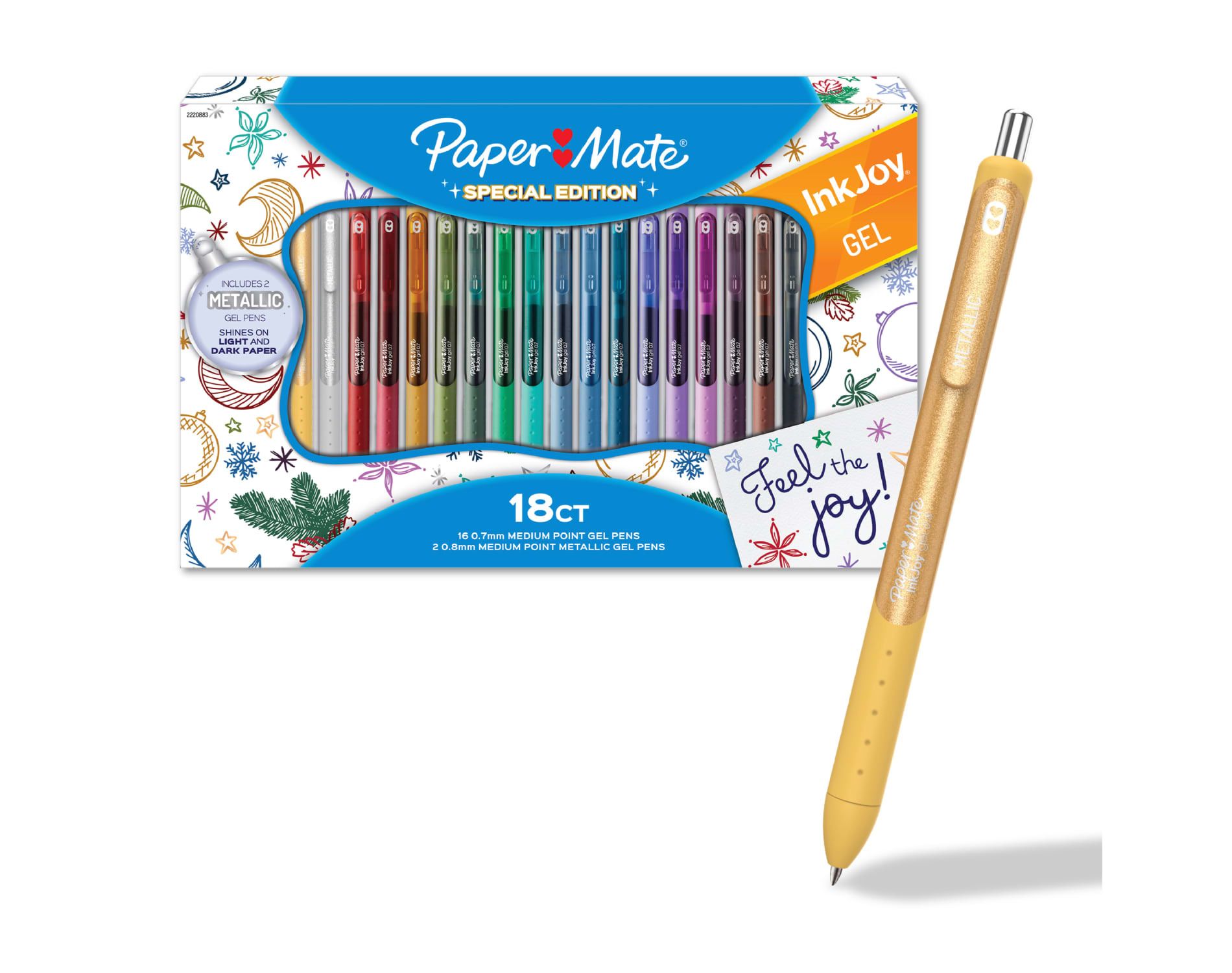 Paper Mate 18ct IJ Gel RT Set 0.7mm Holiday Gifting