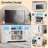 Jojoka Farmhouse LED TV Stand with Power Outlet,Media Console Table for TV Up to 65 Inch - 2 of 4