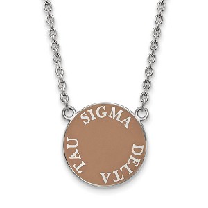 Black Bow Jewelry Sterling Silver Sigma Delta Tau Greek Life Necklace 18 Inch - 1 of 4