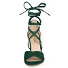 Allegra K Women's Open Toe Crisscross Block Heeled Lace Up Sandals - 2 of 4
