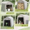 GustoWave Outdoor Portable Storage Shed, Carport Tent for Motorcycle, Bike - 3 of 4