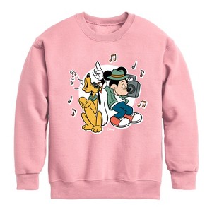 Boys' - Disney - Mickey & Friends Graphic Long Sleeve Fleece Sweatshirt - 1 of 4