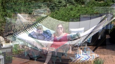 Sunnydaze Heavy-Duty 2-Person Woven Polyester Style Hammock with