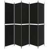 vidaXL 5-Panel Room Divider Black 98.4"x86.6" Fabric - 4 of 4