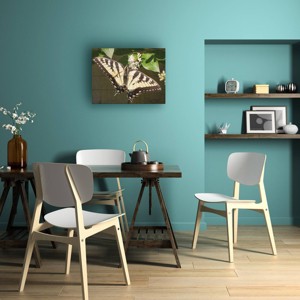 Trademark Fine Art Leslie Montgomery Eastern Tiger Swallowtail Butterfly Wingspan Wood Slat Art - 1 of 4