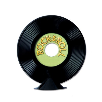 Beistle 9" Personalize Plastic Record Centerpiece 4/Pack 57356