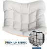 TackView Outdoor Papasan Rocking Chair, Oversized Lounge Chair with Metal Frame, Patio Rattan Egg Rocker for Balcony Backyard Porch Bedroom - 3 of 4