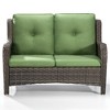 UPTIOT 49'' Polyethylene (PE) Wicker Outdoor Loveseat Green - 2 of 4