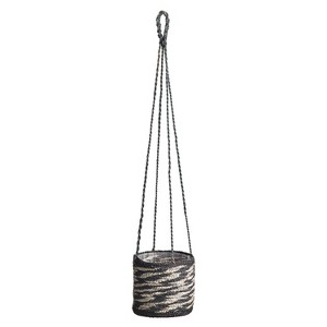 Plum & Post 7.75" Naledi Jute Decorative Hanging Plant Floral Flowers Greenery Basket - 1 of 1