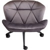 Homy Casa Adjustable Swivel Office Chair with Cushioned Velvet Seat for Home Office or Bedroom - 4 of 4