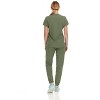 Hey Collection Womens Stretch V-Neck Jogger Scrubs Set, Medical Nursing Tops with Four Pocket Pants - 2 of 4