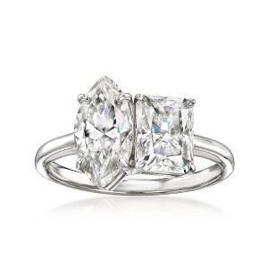 Ross-Simons 3.40 ct. t.w. Moissanite Toi Et Moi Ring in Sterling Silver - 1 of 4